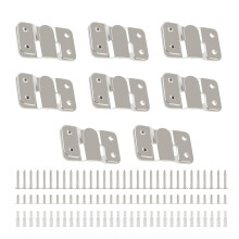 16 Pièces Boucle Suspendue en Acier Inoxydable, Supports Conçus à Encastrer, Support Z pour Affichage d'Art