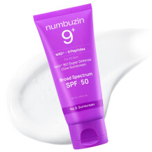 numbuzin No.9 Sunscreen | Super Defense Glow Sunscreen | Broad Spectrum SPF 50 | For All Skin Types & Skin Tones | No White Cast | Korean Skincare, Na