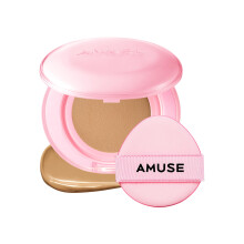 AMUSE SEOUL Dew Power Vegan Cushion Foundation (04 TAN) - Semi Glow, Full Coverage, Långvarig, Lätt