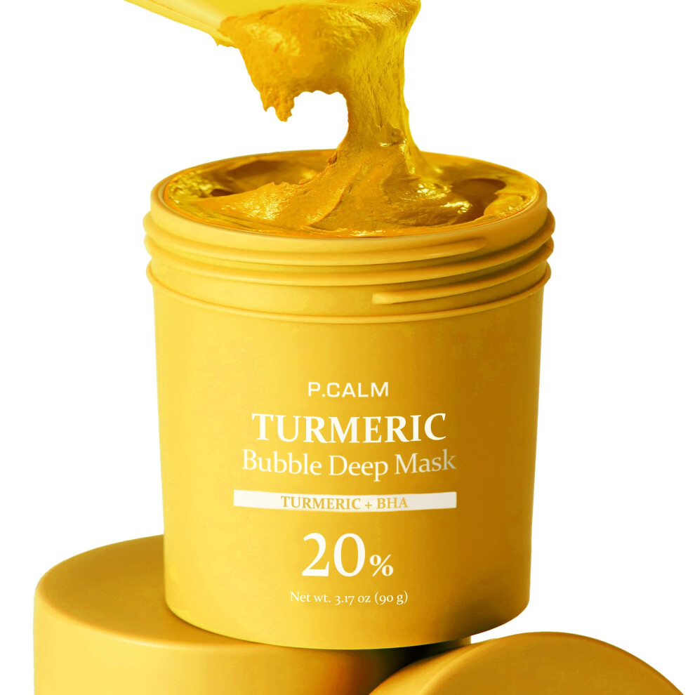 Joom P.calm Unisex Yellow [P.calm] Turmeric Bubble Deep Mask 90G - Image 5