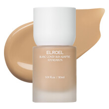ELROEL Blanc Cover Skin Foundation - K-Beauty Vloeibare Foundation met Panax Ginseng, Niacinamide & Collageen - Lichtgewicht 24