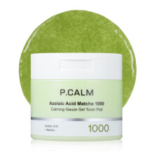 P.CALM Azelainsyra Matcha 1000 Lugna Gaze Gel Toner Pad - Azelainsyra & Matcha för Skonsam Exfoliering