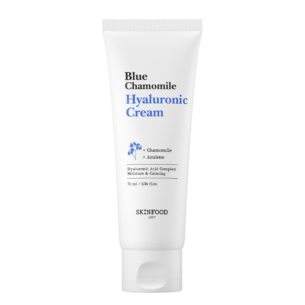 Joom Skinfood Unisex White Blue Chamomile Hyaluronic Cream 70Ml Soothing & Deep Hydration Care - Image 2