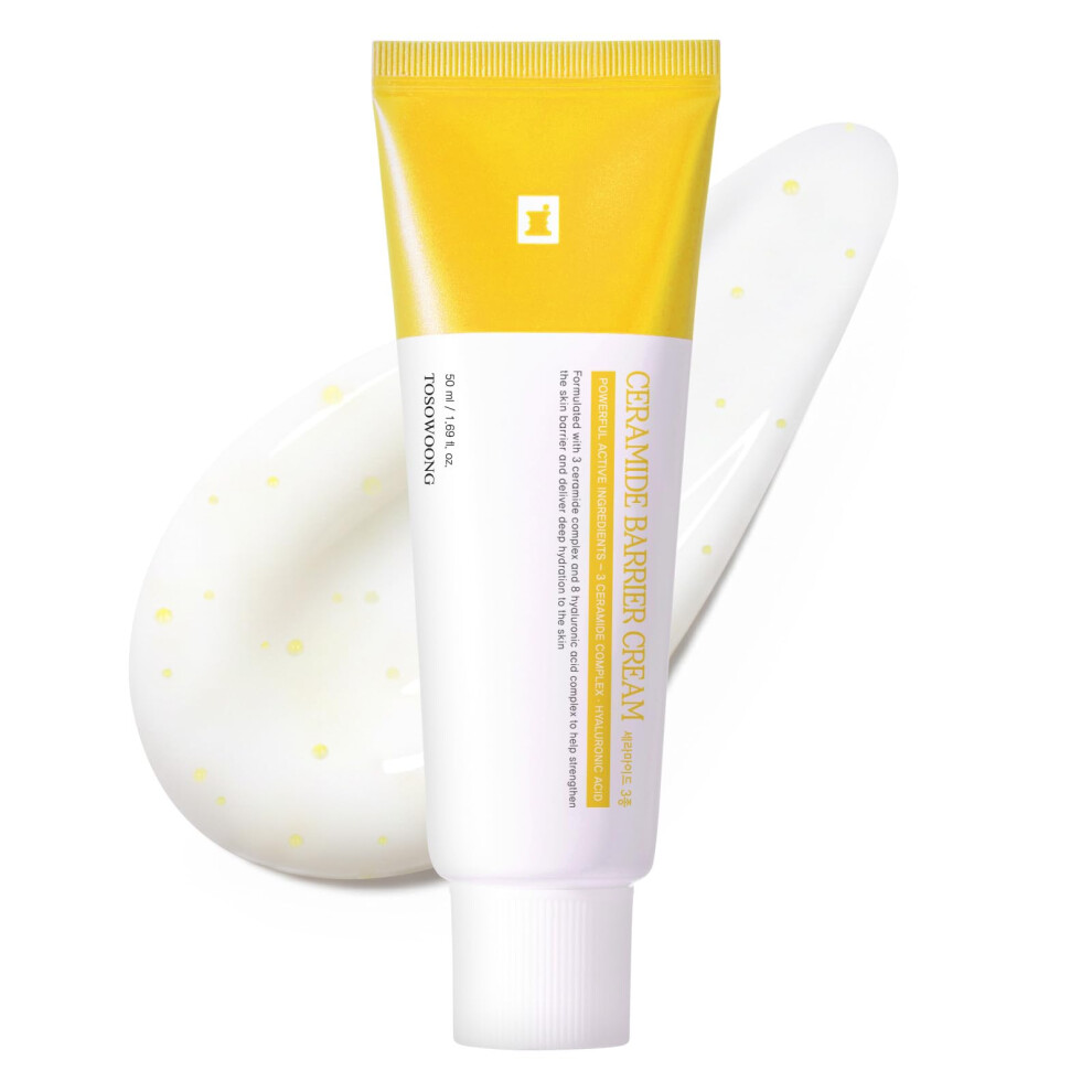 Tosowoong Ceramide Barrier Cream, Strengthening The Moisture Barrier, Hydrating & Soothing With A 3 Type Of Ceramide Complex For Dry, Sensitive And Ir