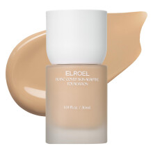 ELROEL Blanc Cover Skin Foundation - K-Beauty Liquid Makeup met Panax Ginseng, Niacinamide & Collageen - Lichtgewicht 24