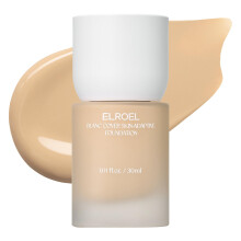 ELROEL Blanc Cover Skin Foundation - K-Beauty Liquid Foundation met Panax Ginseng, Niacinamide & Collageen - Lichtgewicht, 24