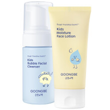 GOONGBE Gel de Limpieza y Loción Facial para Niños - Limpiador y Hidratante con Cica y Panthenol - Fórmula Sin Alérgenos 3.38 fl.oz. & 2.7