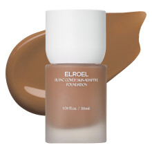ELROEL Blanc Cover Skin Foundation - K-Beauty Make-up met Panax Ginseng, Niacinamide & Collageen - Lichtgewicht, Opbouwbaar 24