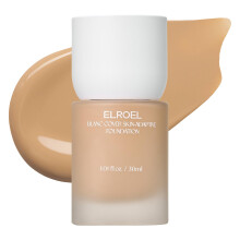 ELROEL Blanc Cover Skin Foundation - K-Beauty Liquid Makeup met Panax Ginseng, Niacinamide & Collageen - Lichtgewicht 24