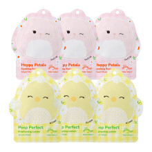 TONYMOLY x Squishmallows Ensemble de Masques 6-Pièces de Pâques - Aimee Vitamine C Citron + Satine Rose Camomille