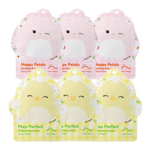 TONYMOLY x Squishmallows Set di Maschere per il Viso di Pasqua - 6 Pezzi