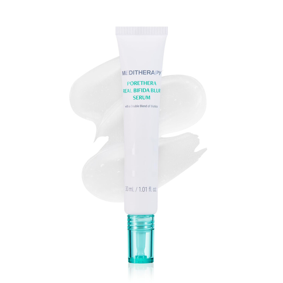 Meditherapy Porethera Real Bifida Blur Serum 1.01 Fl Oz - No-Wash Primer Serum With Tannin Complex & Niacinamide - Visual Pore Coverage, Sebum Control