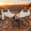 3PC Foldable Collapsible Camping Table Chairs Set 4
