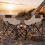 3PC Foldable Collapsible Camping Table Chairs Set 3