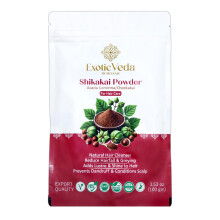 Exotic Veda Organic Shikakai Powder Natural Hair Cleanser and Conditioner, Non-GMO, Herbal Formula for Strong, Shiny Hair, 100g
