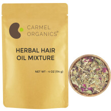 CARMEL ORGANICS Herbal Hårolja Mix | 21 Örter För Hårväxt | DIY Oljeinfusion