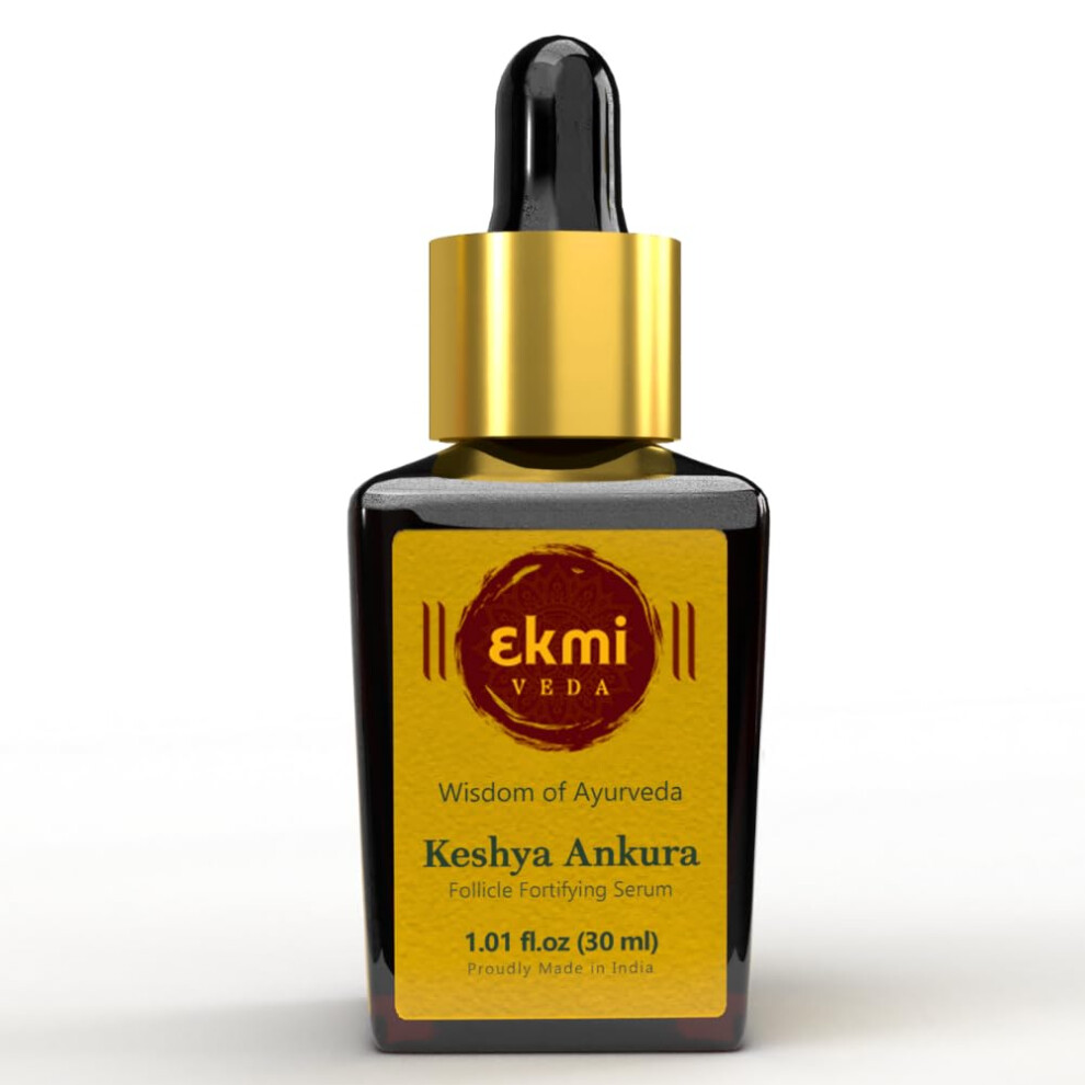 Ekmiveda Hair Growth Dht Blocker Serum With Redensyl, Procapil, Ayurvedic Herbs, Amla, Brahmi, Capilia Longa. Follicle Stimulating Serum. Hair Loss Tr