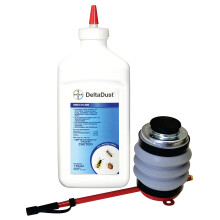 1 LB Delta Dust Insecticida y 1 Pulverizador JT Eaton ~ Mata Abejas Carpinteras, Abejas, Avispas, Pulgas y más