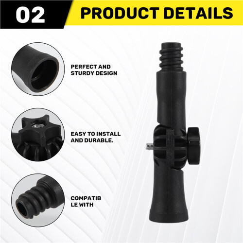 Universal Joint Angle Adaptor for Telescoping Extension Pole, ( Only, No Pole) for Window Cleaning, Gutter Cleaning 2
