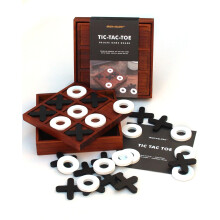 Iron & Gory | Noughts and Crosses | Wooden Board Games for Adults | Travel Games | Tic Tac Toe Game | Classic Board Game & Mini | Portable Travel for