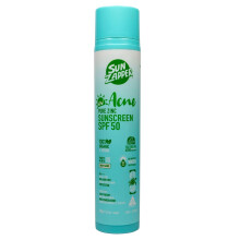 Sun Zapper Acne Pure Zinc Face Sunscreen SPF 50, Non-Comedogenic Organic Mineral Sunscreen with Tea Tree Oil for Acne-Prone and Oily Skin, 25% Non-Nan