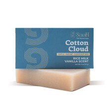Jabón SaaH Cotton Cloud 5 oz para Piel Sensible - No Seca ni Despoja tu Piel | Jabón Frío Aclarador