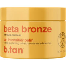 b.tan Intensive Browning Tanning Gel | Beta Carotene Balm - Tinted Sun Tan Accelerator, Oil-to-Balm Formula, Dark Tanner, Fast Bronze Suncare, Non Gre