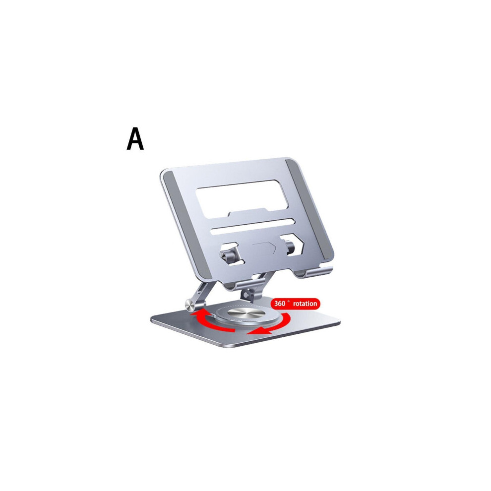 ( ) Adjustable Aluminum Alloy Laptop Stand 360 Rotating Bracket Silver 6908670306009