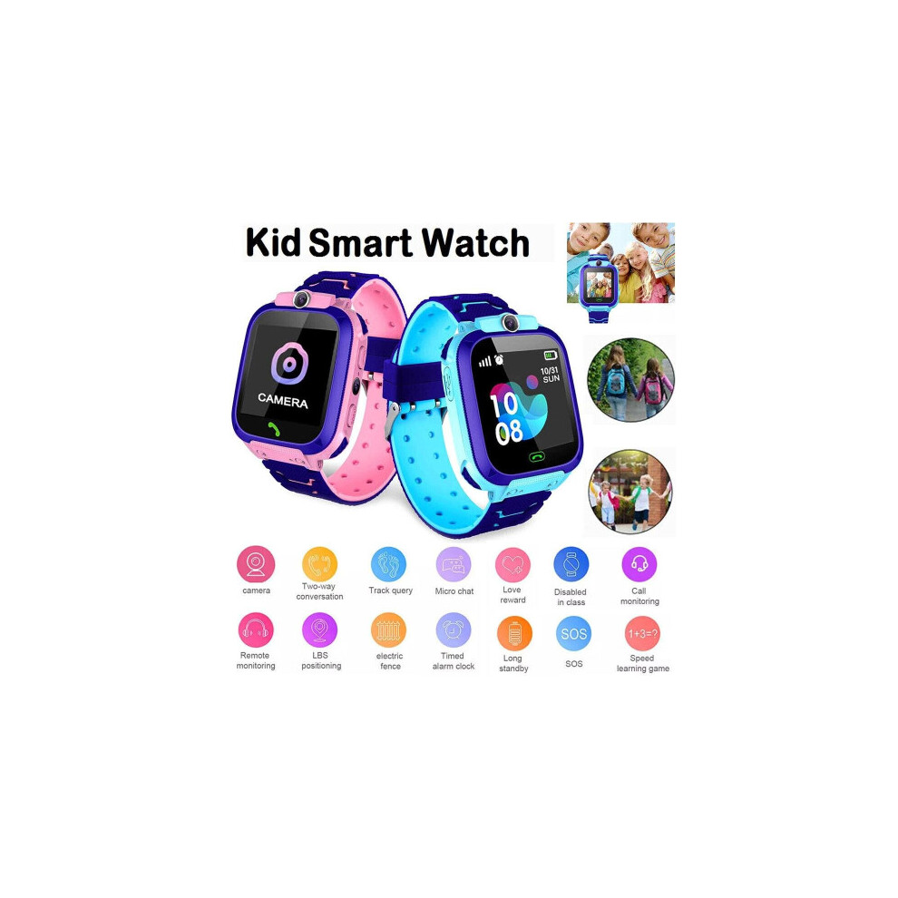 (Pink) Kids Smart Watch Camera Sim Gsm Sos Call Phone Game Watches Best Children Gift Pink 314927347873