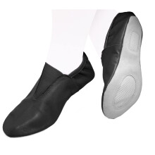 Zapatos de Gimnasia para Niños - Gimnasia de Trampolín - Acrobacias - Zapatillas de Agilidad de Cuero de Cabra (Tamaño_9) Negro