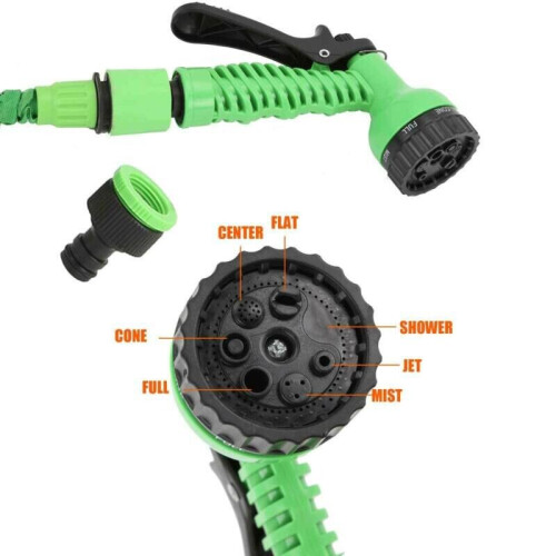 200FT Long Retractable Expandable Magic Garden Hose Pipe With Spray Gun 1