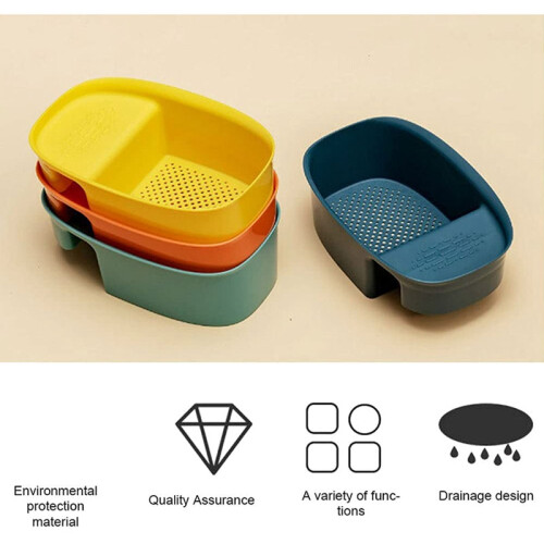 Sink Colander Drain Basket Multifunctional Saddle-Shaped Corner Storage Rack Strainer Basket 2