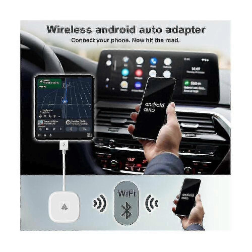 Wireless Android Auto Adapter, Wireless Android Auto Dongle, Android Auto Wireless Adapter, Plug & 2