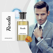 Roxelis Amber Oud Fragrance Men's Parfum 50ml 1.69fl.oz Long Lasting Sealed Box