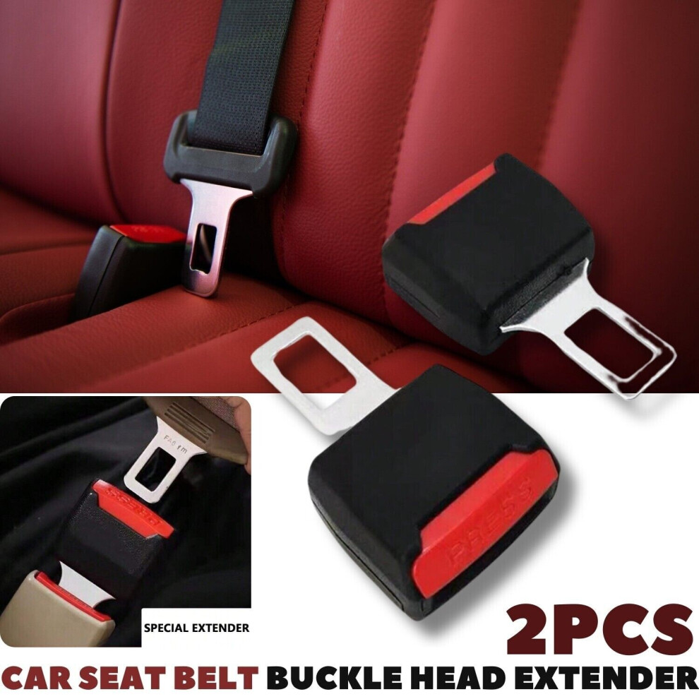 2Pcs Car Safety Seat Belt Buckle Extension Vehicle Extender Clip 8334361270164
