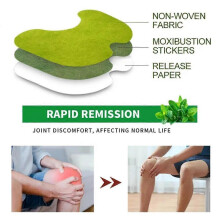 (4 pack) 1-5 pack Knee Patch Wormwood Knee Sticker Plaster Extract Analgesic Cartilage Pain Relieving Patch