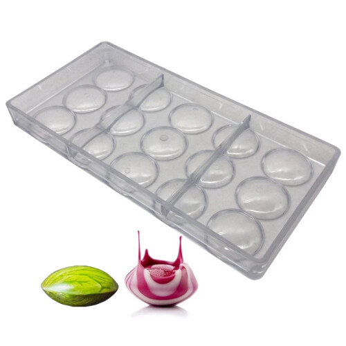 Design Oblate Chocolate Mold Volcanic Polycarbonate Chocolate Moulds PC Candy Forms 1