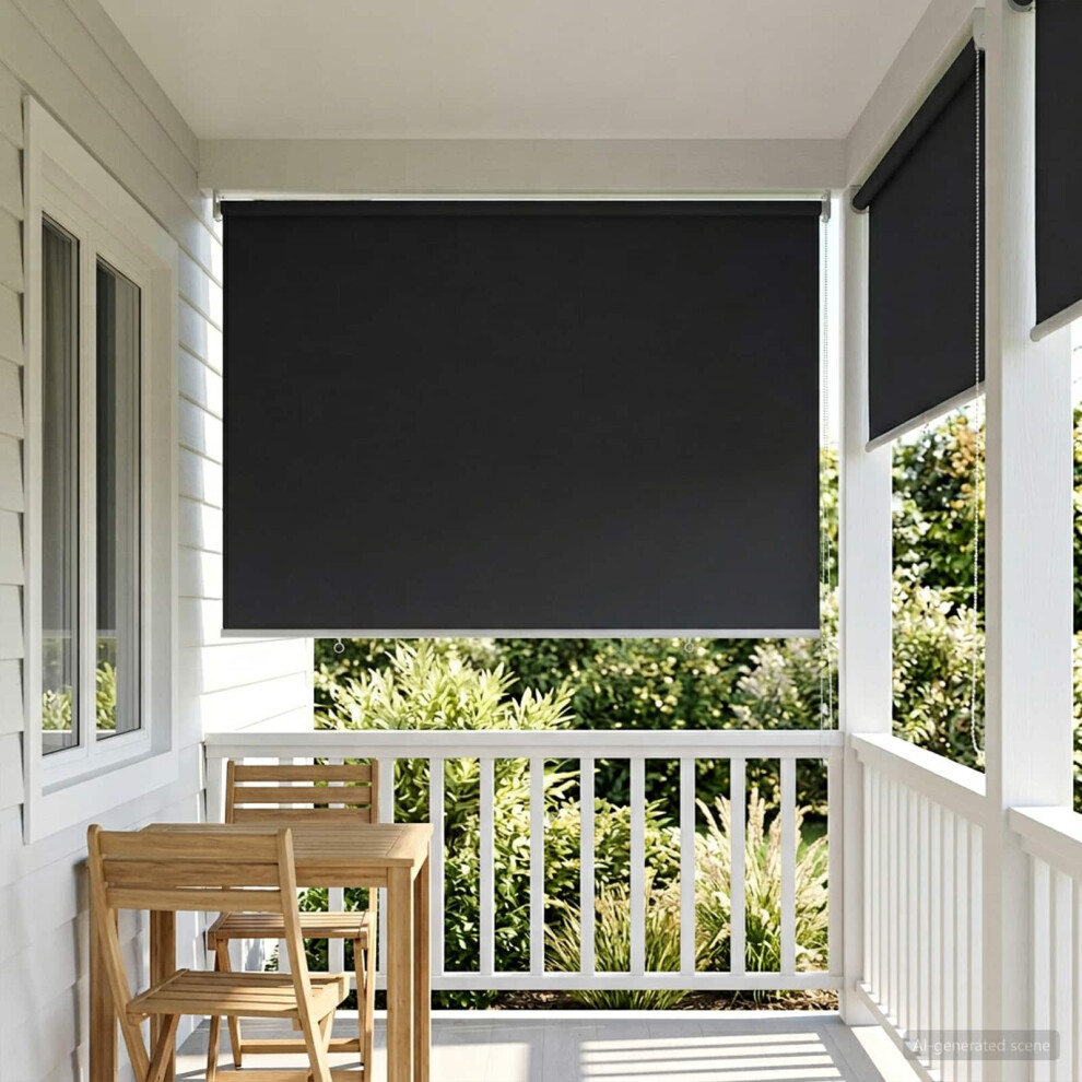 Vidaxl Outdoor Roller Blind Uv Protection 140 X 140 Cm Anthracite