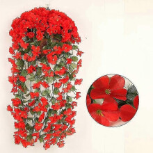Silk Flower Flower Hanging Decoration Fake Flower Balcony Chlorophytum Pipe Artificial Wall Hanging Gillyflower Wall Hanging