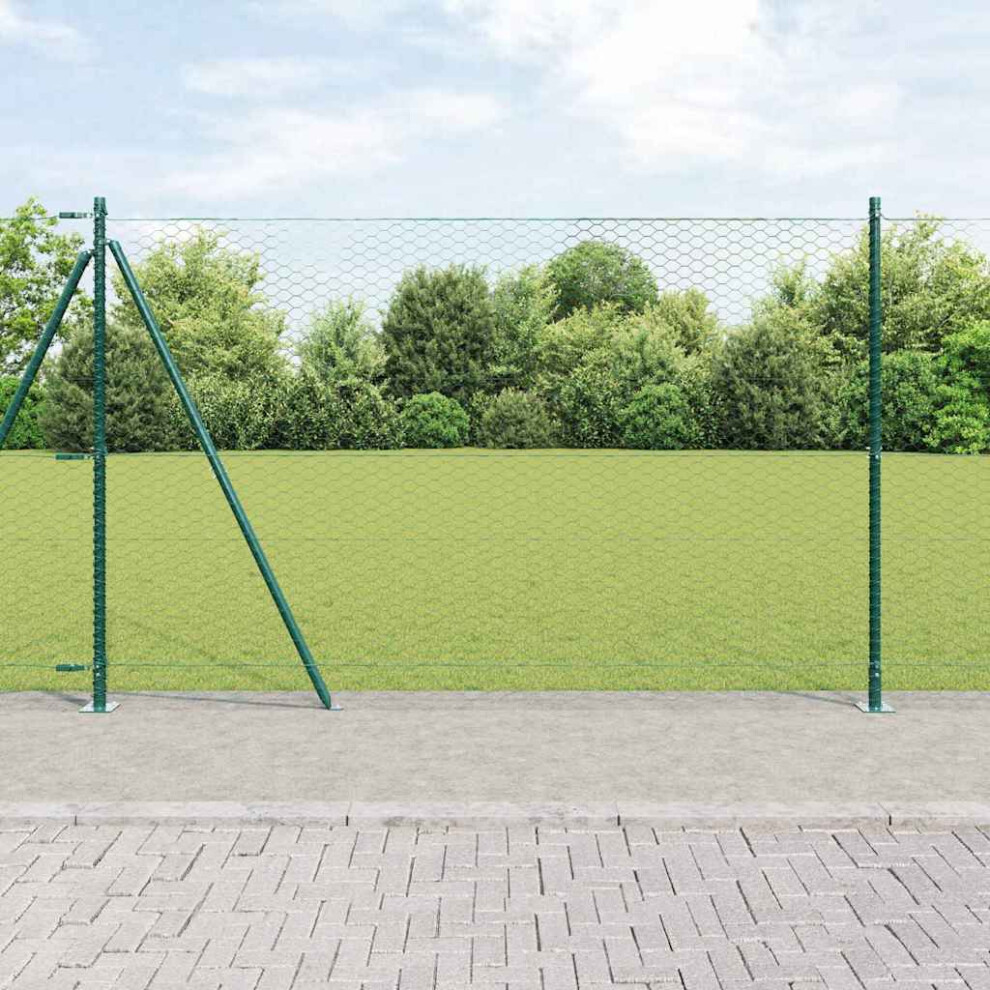Vidaxl Welded Wire Fence With Concrete Base 100 X 1.5 M (W X H)