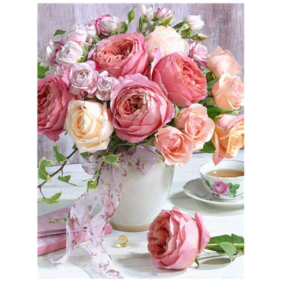 Semoic Diamond Flower Diamond Painting Sets Painting With Diamonds Embroidery Picture Of Rhinestone