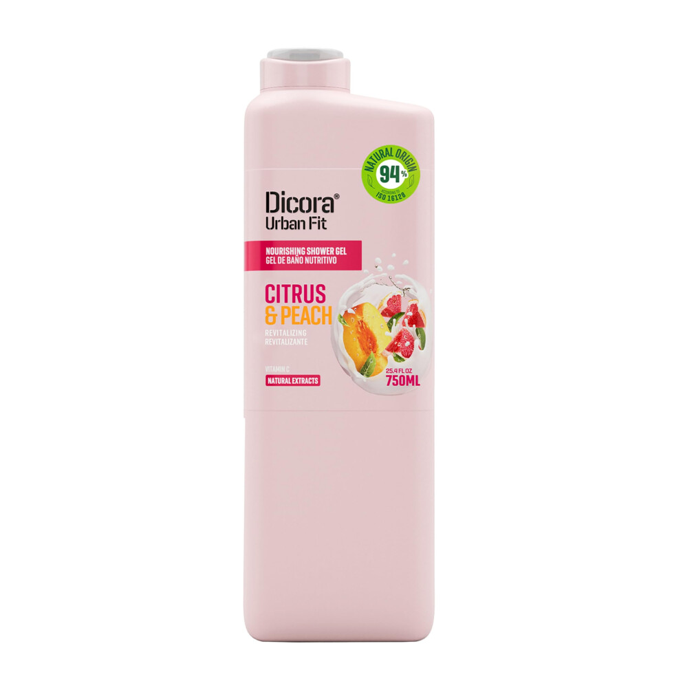 Dicora Urbanfit Dicora Urban Fit Shower Gel - Women And Mens Body Wash For All-Day Hydration - Prevents Premature Aging With Vitamin C - Citrus And Peach - 25.4 Oz