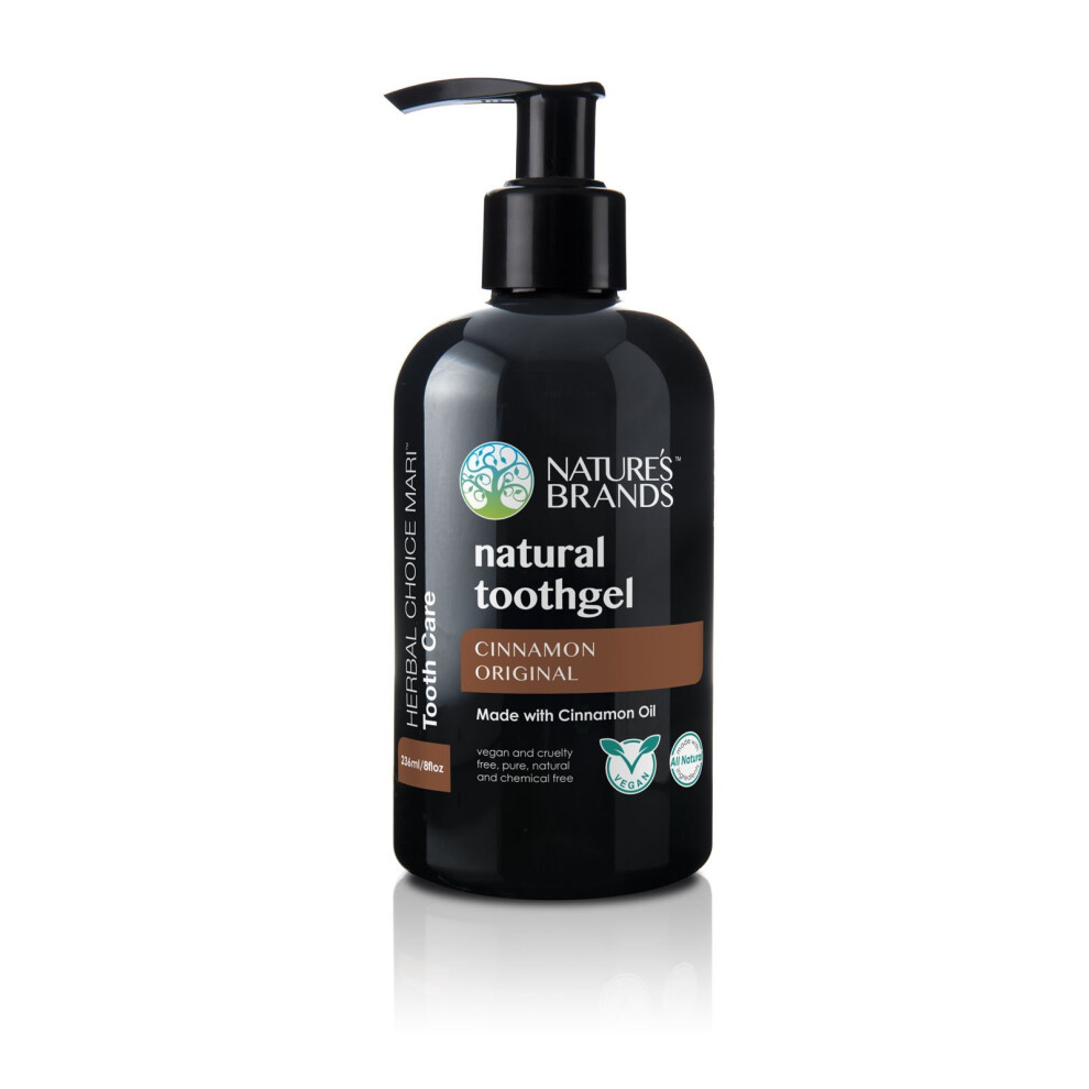 Nature's Brands Natural Toothgel (Cinnamon) By Herbal Choice Mari; 8Floz Bpa-Free Plastic