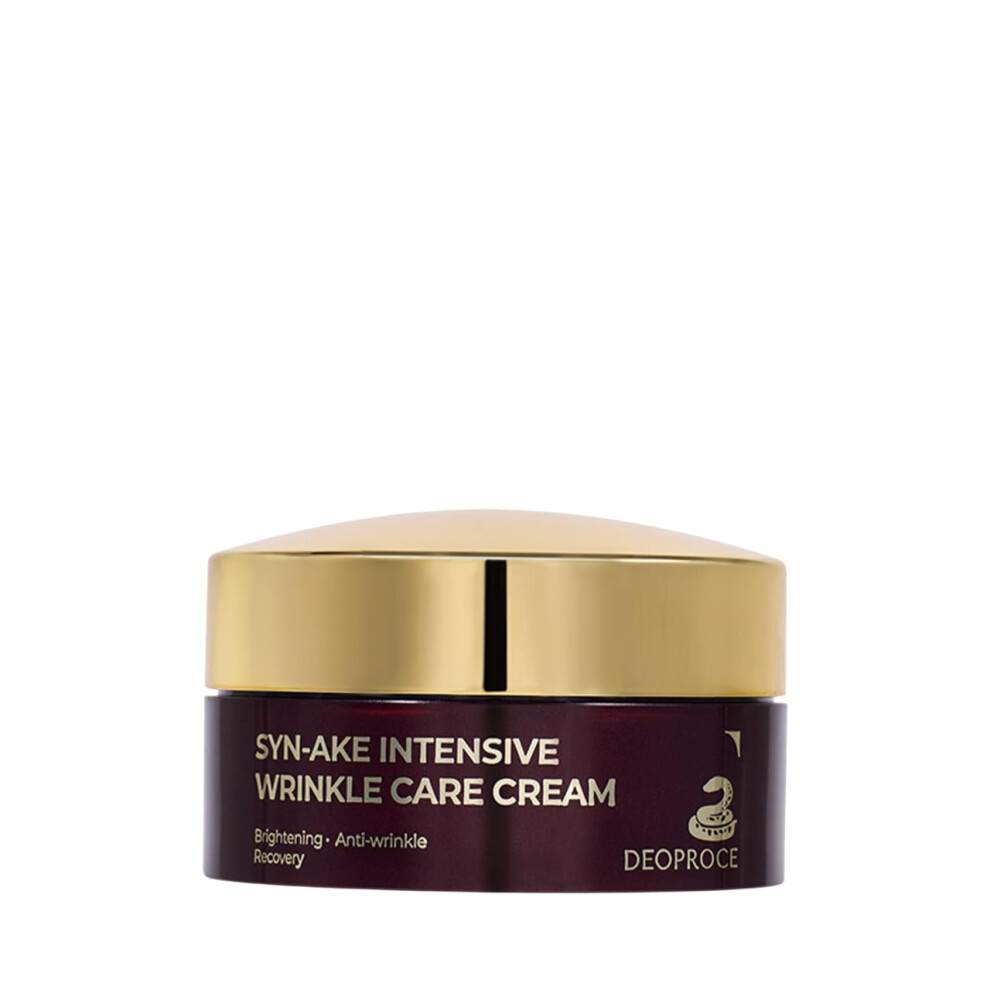 Deoproce Cream Syn-Ake Intensive Wrinkle Care 100G - Brightening & Smoothing Facial Moisturizer With Peptide, Niacinamide & Adenosine - Hydrating Kore