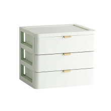 3 NivåEr Office Desktop Organizer LåDa BadrumstillbehöR FöRvaringslåDa Kosmetisk Makeup Rack Smycken Organizer (GröN)