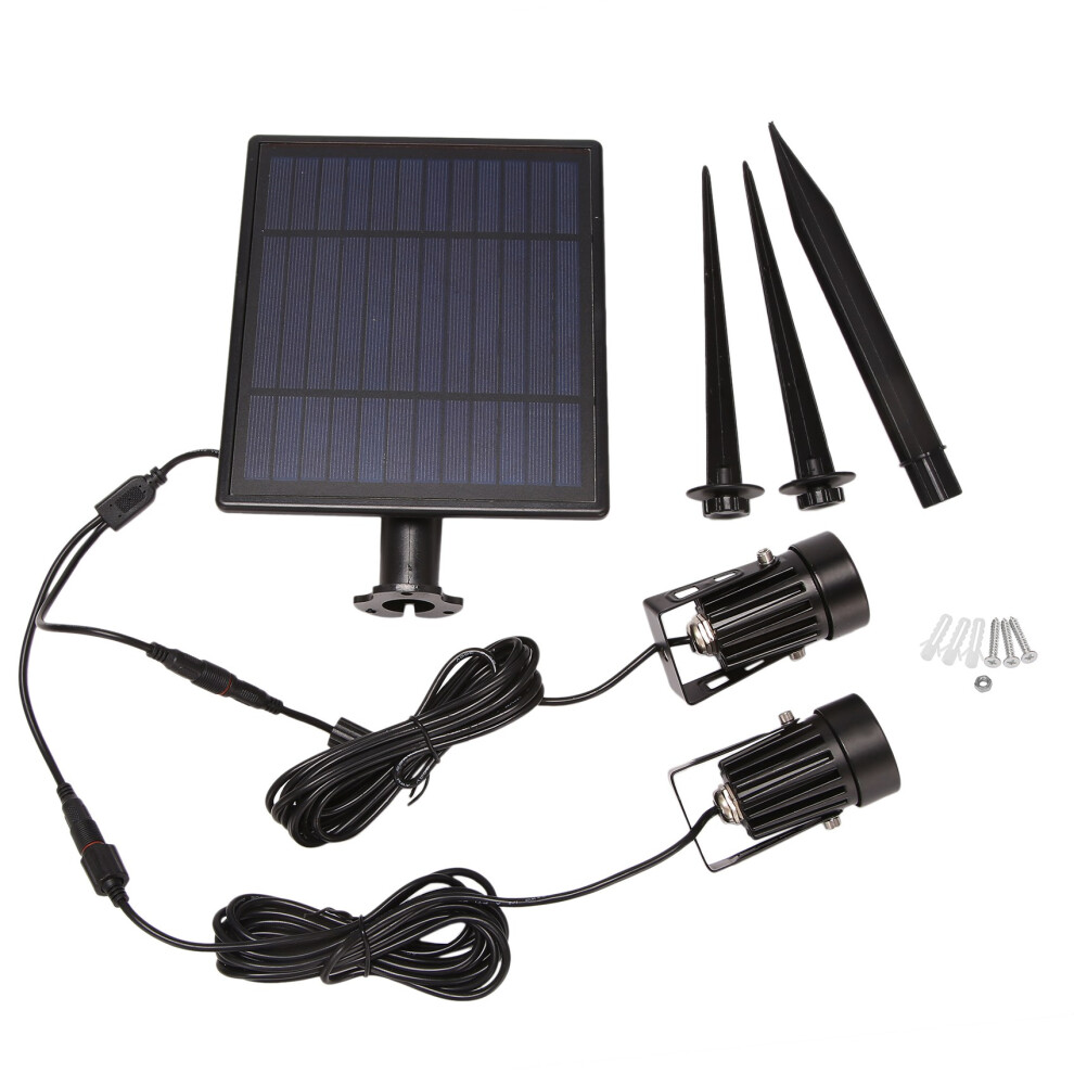 Semoic Solar Spotlights Solar Powered 6W Adjustable Solar Pathway Lights Outdoor Waterproof Courtyard Lamp White