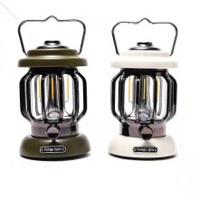 Retro Portable Garden Lantern Usb Rechargeable Outdoor Lamp 3 Lighting Modes Tent Camping Light Comptiable with Hiking Climbing Yard Emergency Light