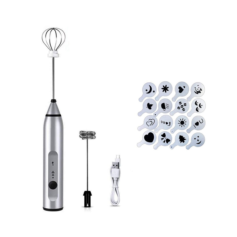 Semoic Electric Milk Frother Handheld Milk Foamer Usb Rechargeable Coffee Frother 3 Speeds Milk Whisk For Coffee, Cappuccino