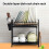 Dish Rack Set 2-Tier Kitchen Organizer Tools Plate Spoon Storage Frame Steel Drain Bowl Rack Kitchen Dish Shelf 2