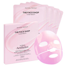 The Face Shop Rose PDRN Roze Collage Gezichtsmasker, Koreaanse Glazen Huid Essentieel, Hyaluronzuur, 4EA